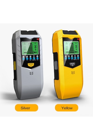 Aubyhe Gümüş Duvar Tarayıcı - Ahşap/metal/ac Tespiti, 5 Seviye Derinlik, Lcd Ekranlı, Taahhüt/iç Mimarlık İçin Pil Dahil Değil