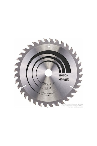 Ahşap İçin Daire Testere Bıçağı 190 Mm X 20/16 Mm 36 Diş