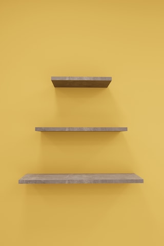 Modern 3'lü Uçan Raf Çok Amaçlı Duvar Rafı Organizer %100 Mdf Kitaplık Mutfak Banyo Rafı Drf05 Gri