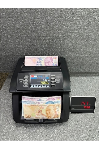 C15 Türk Lirası Karışık Sayma Ofis Tipi Para Sayma Makinesi Ekran Hediyeli