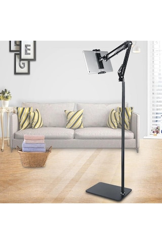 UpWay Tablet Telefon Zemin Standı 175cm Universal 360 Derece Hare