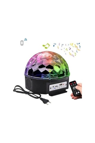 Kumandalı Disko Topu Müzik Çalar Usb Sd Girişli