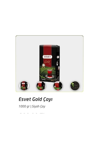 Esvet Gold Siyah Dökme Türk Rize Çayı 1 KG