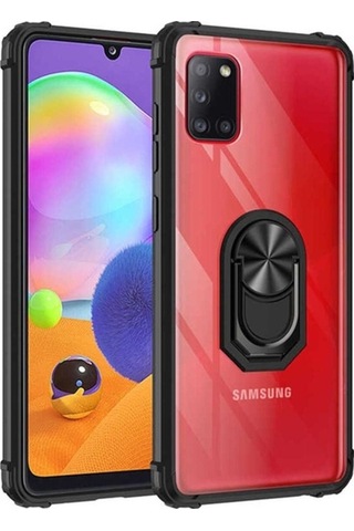 Galaxy Uyumlu A31 Kılıf Zore Mola Kapak Siyah
