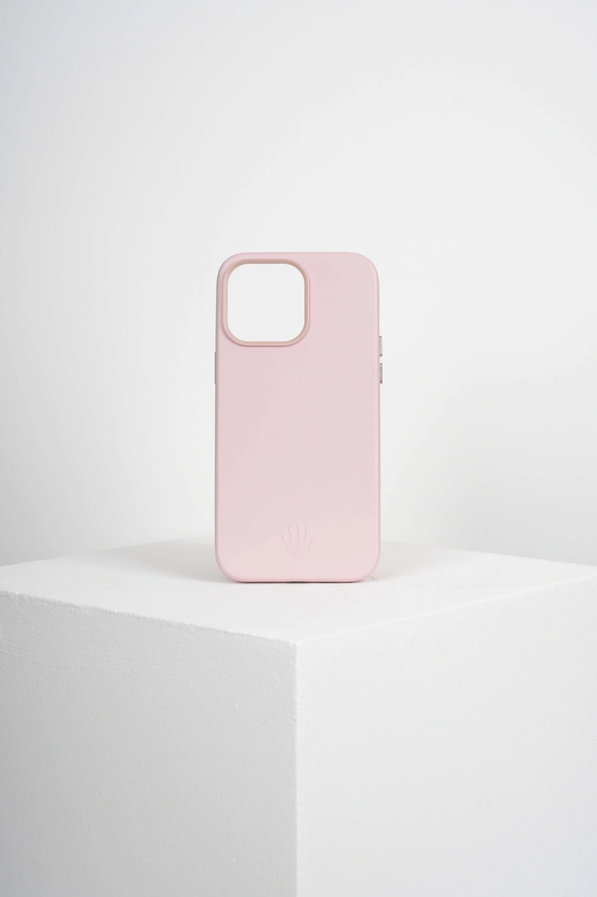 Triton Apple Uyumlu iPhone 15 Pro Max Pembe Kılıf Magsafe Özellikli Deri Kılıf Pembe