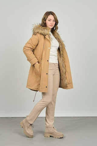 Veger Kadın Kapüşonlu Kaban 4223132 Camel