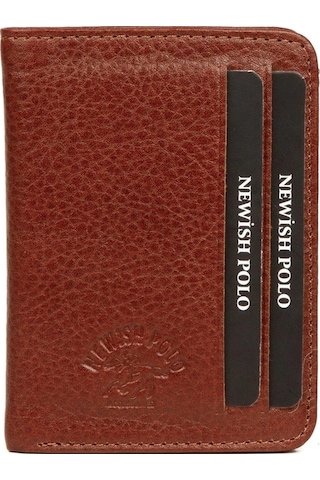 Newish Polo Erkek Hakiki Deri Cüzdan Ve Kartlık New348 - Taba