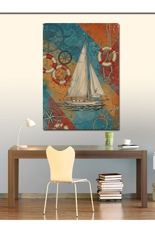 Kanvas Tablo Eski Zamanlardan Yelkenli 50cmx70cm