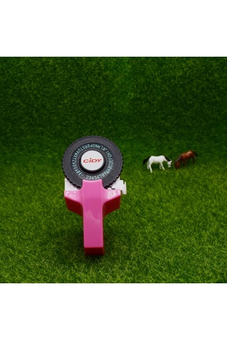 Skycity Mavi Mini Etiket Yazıcı - 9mm 2 Adet Bantlı Siyah + Rastgele Renk - Plastik Malzeme - El Defteri Dekorasyonu İçin Basma Makinesi