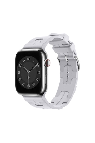 Ekılıf - Apple Uyumlu Watch 42mm - Kordon Silikon Kordon Krd-92 - Mavi Açık