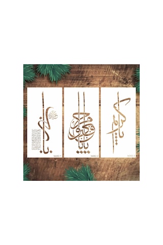 Kk Swords Stencil Tasarım Is042 3 Lü Set, Set:42 ,dekoratif Duvar, Eşya,kumaş,fayans Boyama Şablonları Tyb60b8r15zıoy4r49