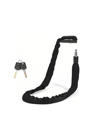 Besthome1 Dayanıklı Bisiklet Zincir Kilidi - Çift Anahtarlı, Erimeye Dayanıklı, 93.5cm Uzunluk