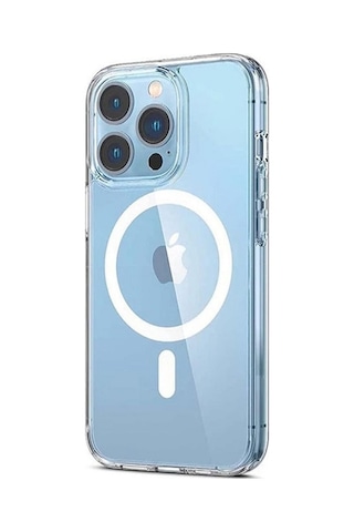 İphone Uyumlu 16 Pro İçin Kılıf Kamera Korumalı Magsafe Wireless Şarj Özellikli Şeffaf Kılıf Şeffaf