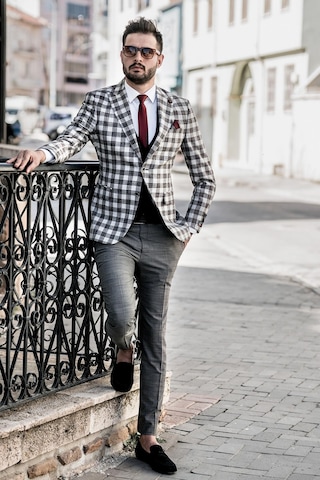 Sir Tek Ceket Ekose Regular Fit(434102097)
