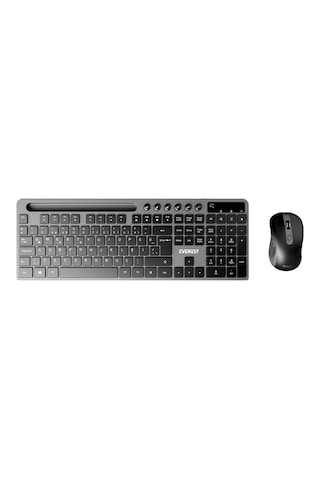 Everest Km-730 Gri/siyah Kablosuz Q Multimedia Klavye + Mouse Set Optik