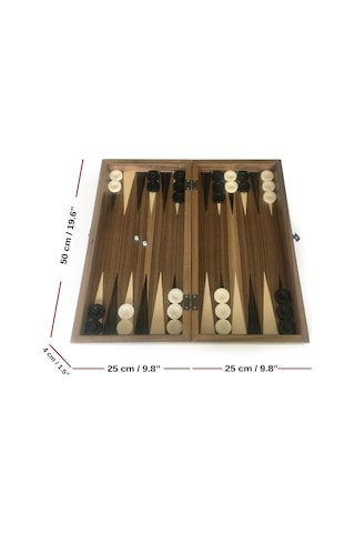 Star Ege Masif Ahşap Kareli Tavla Büyük