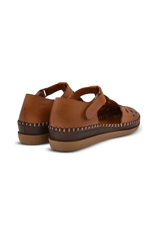 Venüs Kadın Comfort Deri Sandalet Siyah Taba 18793505y