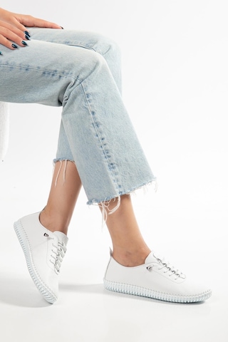 Suins Ramia Model Hakiki Deri Yumuşak Kadın Günlük Spor Ayakkabı Sneaker Beyaz