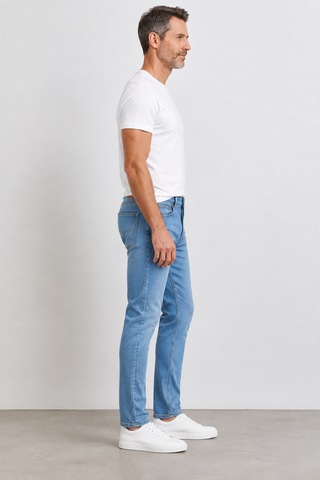 Bihan Store Erkek Slim Fit Esnek Denim Jean Pantolon Mc Clap 008-buz Mavisi