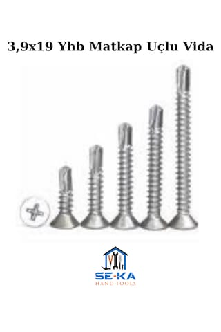 3,9x19 Yhb Matkap Uçlu Vida-1.9 Cm Akıllı Vida 300 Adet 3.9 x 19 MM