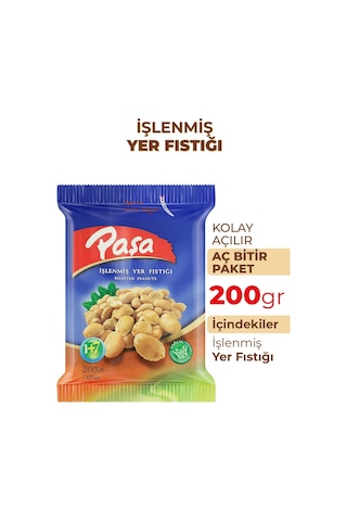 Paşa Kuruyemiş İşlenmiş Yer Fıstığı 200 G