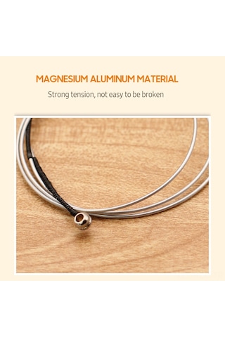 Ruicoo Gitar Teli Değil Keman Teli Seti 4 Adet - Alüminyum-magnezyum Sarılmış, Gümüş Rengi, 3/4-4/4 Boyutu, Dayanıklı Ve Ses Kalitesi İyi