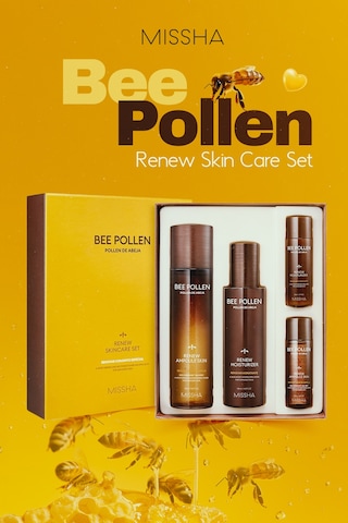 Kuru Ciltler İçin Arı Poleni İçerikli Besleyici Cilt Bakım Seti Bee Pollen Renew Skin Care Set 2