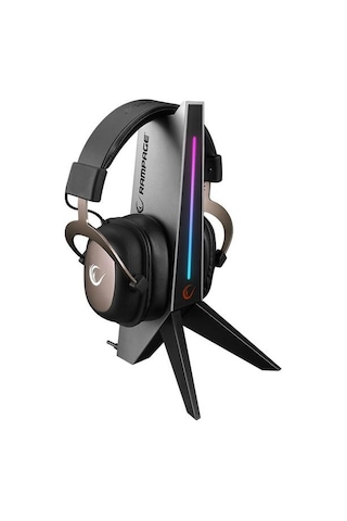 Rampage Rm-h20 Gri Rgb Işıklı 2 Usb Port Gaming Kulaklık Stand