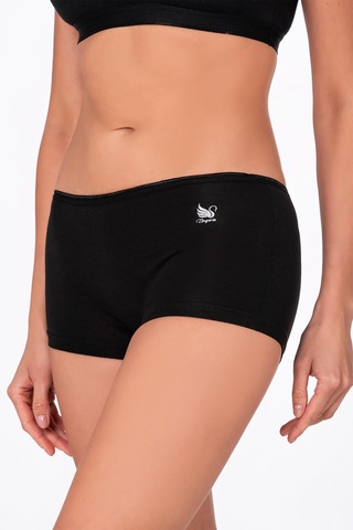Kadın Modal Boxer Şort Siyah Kompedam K23920 Siyah