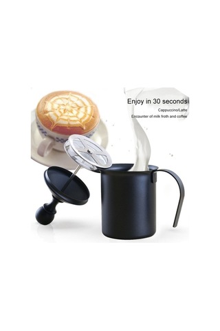 Dancemonkey Manuel Kahve Süt Köpüğü Köpürtücü Bardak Küçük Tasarım, Kapasite: 800cc
