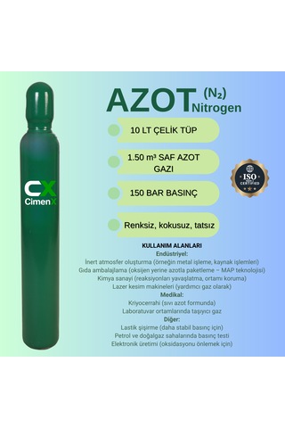 Azot Gazı 10 Lt - Dolu