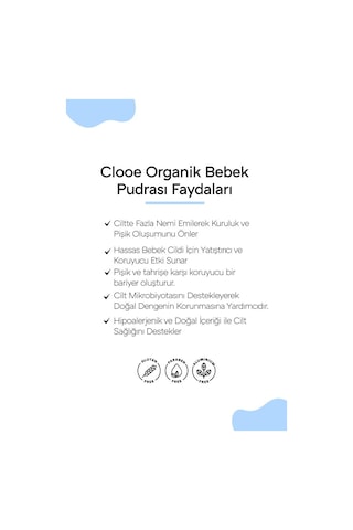 Clooe Organik Bebek Pudrası 200gr - 2 Li Fırsat Paketi