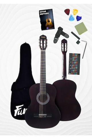 Cg-3902cf Klasik Gitar 4/4 Yetişkin Boy Sap Ayarlı Full Set Kahverengi