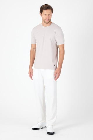 Açık Bej Kısa Kol Bisiklet Yaka Cepsiz Pamuklu Casual Slim Fit Tişört 1011250165 Açık Bej