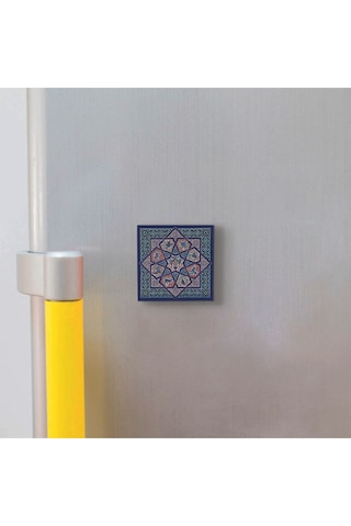Anadolu Selçuklu Çini Motifi Baskılı Taş Magnet 5x5