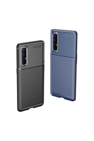 Oppo Reno 3 Pro 5G Kılıf Zore Negro Silikon Kapak-Lacivert