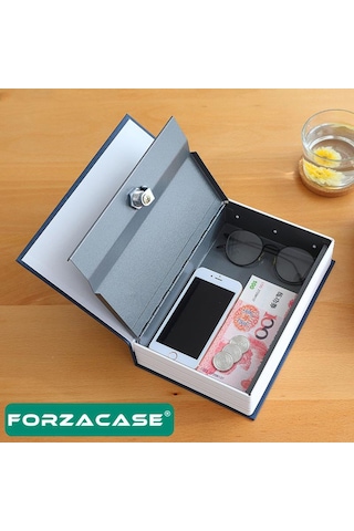 Forzacase Kitap Görünümlü Gizli Kilitli Para Takı Kasası - Fc093