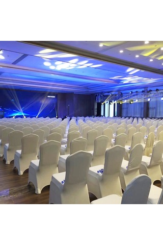 Mufunye Siyah Elastik Otel Düğün Banka Kılıfı - Dayanıklı, Su Geçirmez, Poliester+spandeks, Ev & Restoran Uygun Çok Renkli