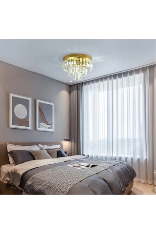 Efsane Kristal Taşlı Eskitme Salon Avize Eskitme