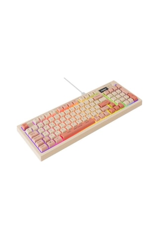 Everest Kb-79 Sılent Pro Bej-pembe-turuncu Sessiz Rgb Q Membrane Oyuncu Klavyesi