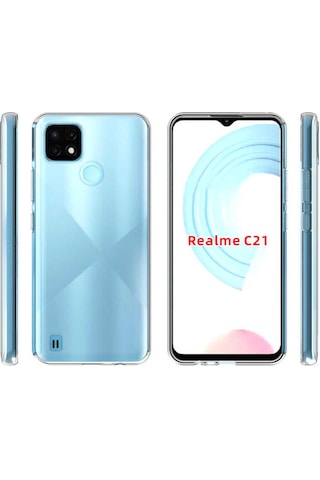 Nourthkiingdom Realme C21 Kılıf Nrtk Süper Silikon Kapak - Renksiz Renksiz