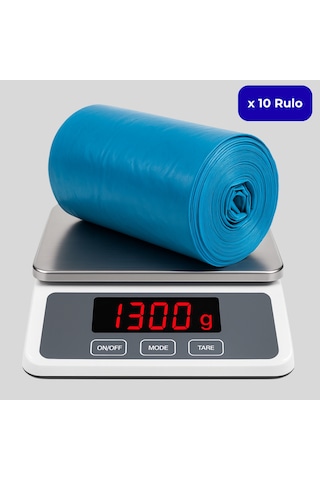 Mulpex Jumbo Boy Mavi Çöp Torbası 80x110 Cm 10 Rulo 13 Kg %2 Dayanıklı Ve Kalın, Ağır Hizmet Geri Dönüşüm