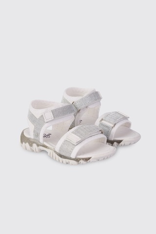 Panço Kız Bebek Beyaz Sandalet 2612gb10020