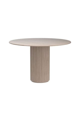 Breeze Yuvarlak Ahşap Bohem Masa 90x90 Krem