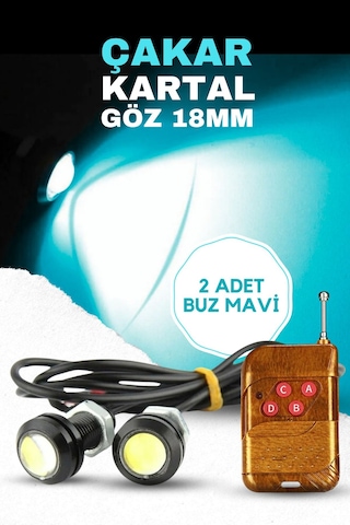 Kumandalı Modlu Buz Mavi Ayna Altı Kartal Göz 2'li Led - Atv Motosiklet Minibüs