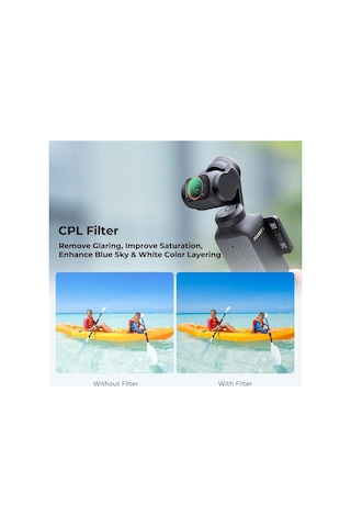 K&f Concept Osmo Pocket 4 Için Filtre Seti Uv/cpl/nd2-32 Nd32-512