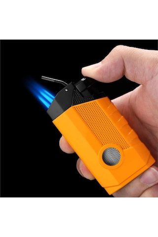 Cm0649 3 Jet Torch Puro Çakmağı Sarı Krom