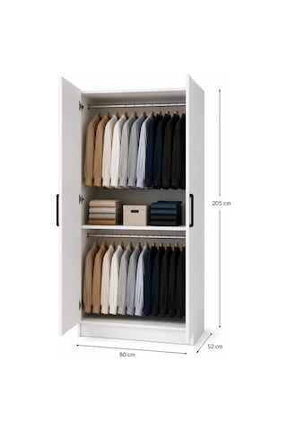 Gani Home Selen 2 Kapaklı Gardırop M-1 Modern Elbise Dolabı Suntalam Gani Home Selen 2 Kapaklı Gardırop M-1 Modern Elbise Dolabı Suntalam
