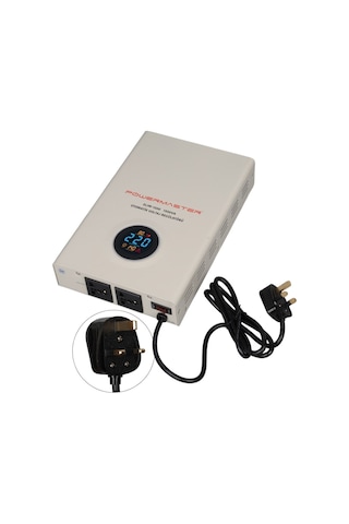 Xtechnx Cihan598476 Powermaster Slım-1500 Otomatik 1500 Watt Kombi Voltaj Regülatörü Uk Soket