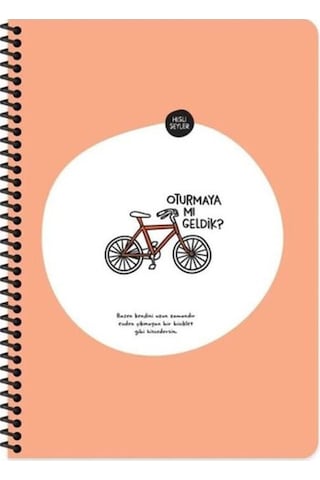 Keskin A4 Kareli Spiralli Stickerli Defter Oturmaya Mı Geldik 80yp Çok Renkli